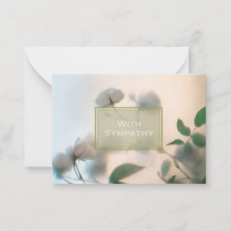White Roses Sympathy Enclosure Card