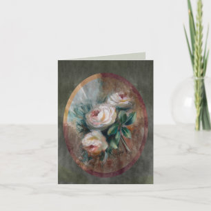 White Roses Thank You Card