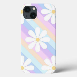 white roses with a colourful background iPhone 13 case