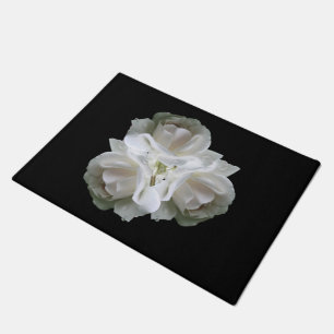 White Roses With Raindrops Bouquet         Doormat