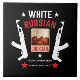 White Russian Cocktail Tile
