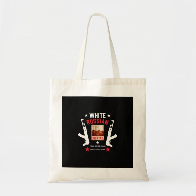 White Russian Cocktail Tote Bag (Front)