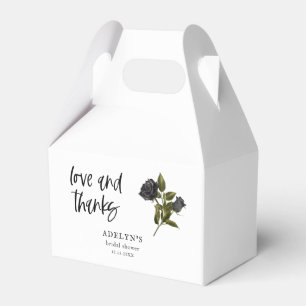 White Rustic Gothic Rose Bridal Shower Favour Box