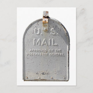 White Rustic Mailbox Portrait Postcard