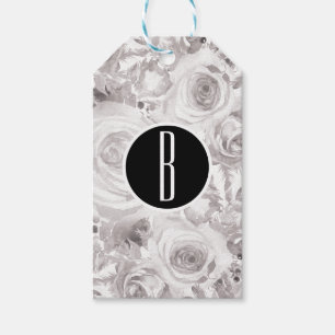 White Rustic Winter Roses Wedding Elegant Favour Gift Tags