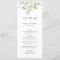 White Sage Blush Elegant Floral Wedding Menu