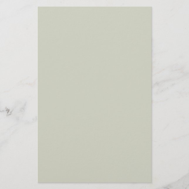 White Sage Solid Colour Stationery (Front)