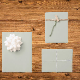 White Sage Solid Colour Wrapping Paper Sheet