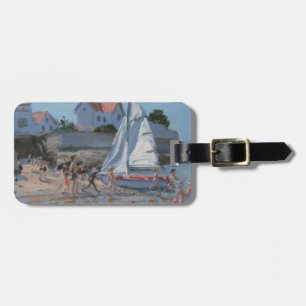White sailboat Palais sur Mer France Luggage Tag