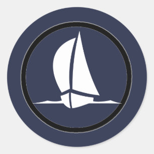 White Sails Classic Round Sticker