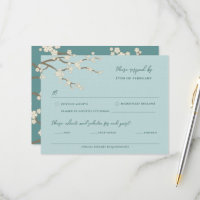 White Sakura Zen Cherry Blossoms Asian Wedding