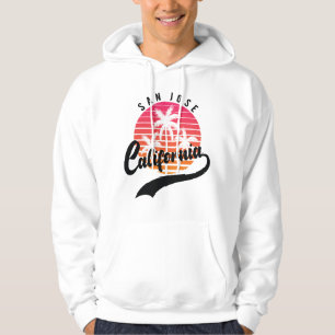 White San Jose Angeles Retro Sunset Hoodie
