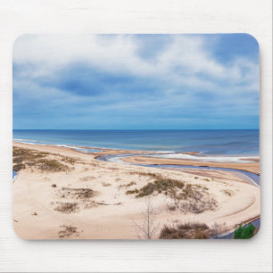 White sand beach near Baltic sea in Latvia Mouse Pad