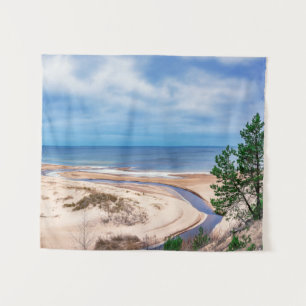 White sand beach near Baltic sea in Latvia Tapestry