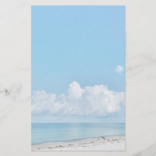 White Sand Beach Stationary Stationery