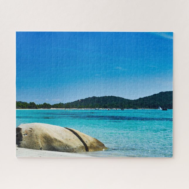White sand beach turquoise water  jigsaw puzzle (Horizontal)