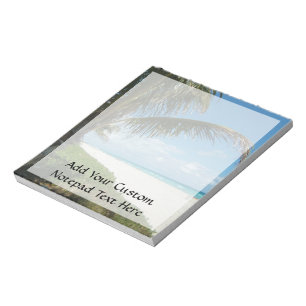 White Sand Beach w/Palm Notepad