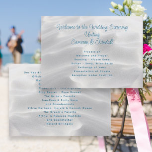 White Sand Beach Wedding Program  Holiday Card