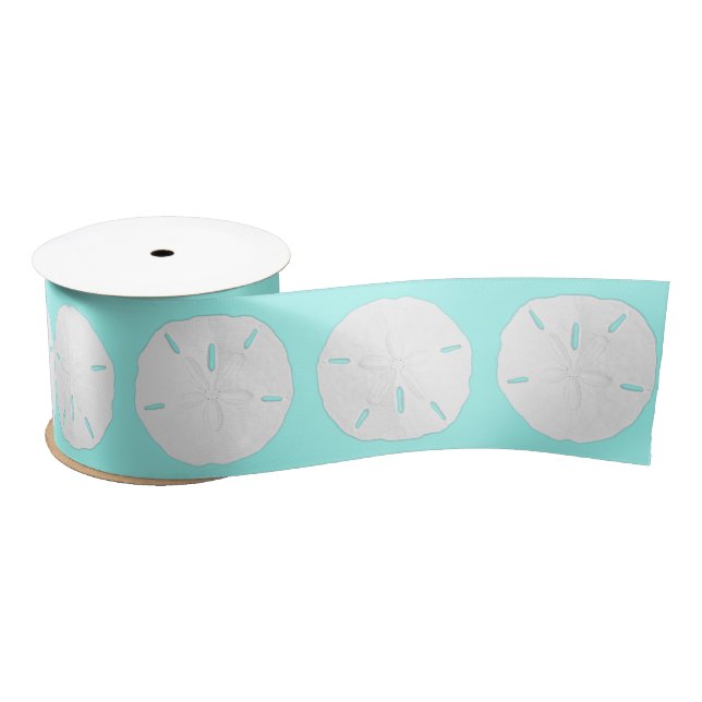 White Sand Dollars Craft Decorating Ribbon Satin Ribbon (Spool)