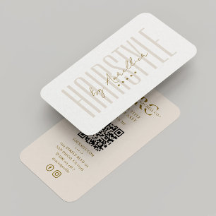 White Sand Hair Stylist Braids Makeup Salon Business Card