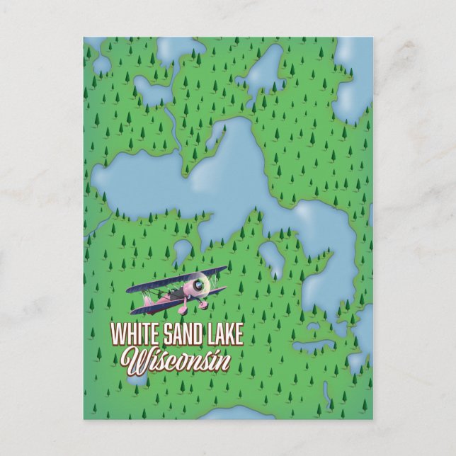 White sand lake Wisconsin Postcard (Front)