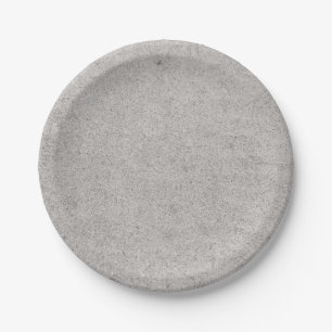 White Sand Paper Plate