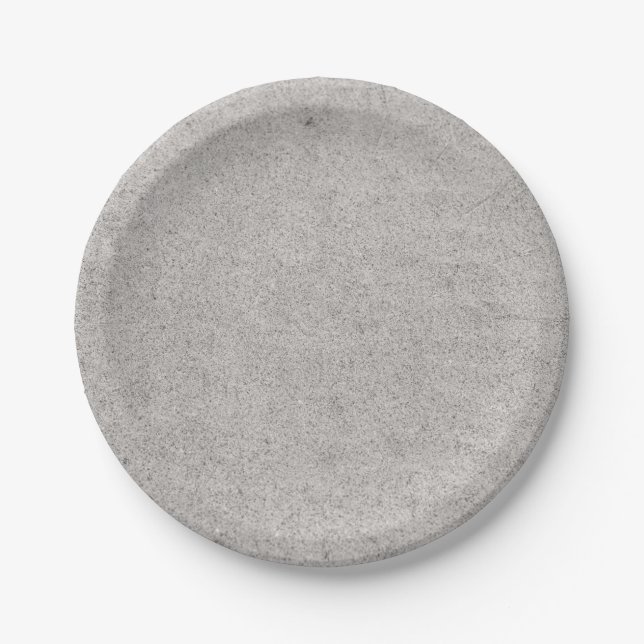 White Sand Paper Plate (Front)