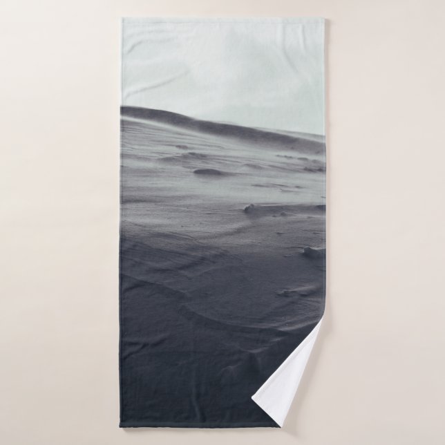 WHITE SAND UNDER WHITE CLOUDS DURING DAYTIME BATH TOWEL (Bath Towel)