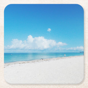 White Sands Beach Paper Coasters