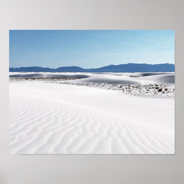 White Sands Blue Sky New Mexico Poster (Front)