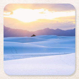 White Sands National Monument 3 Square Paper Coaster