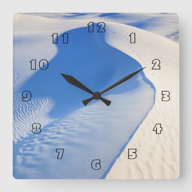 White Sands National Monument Square Wall Clock (Front)