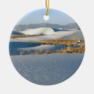 White Sands National Monument, Transverse Dunes 3 Ceramic Tree Decoration