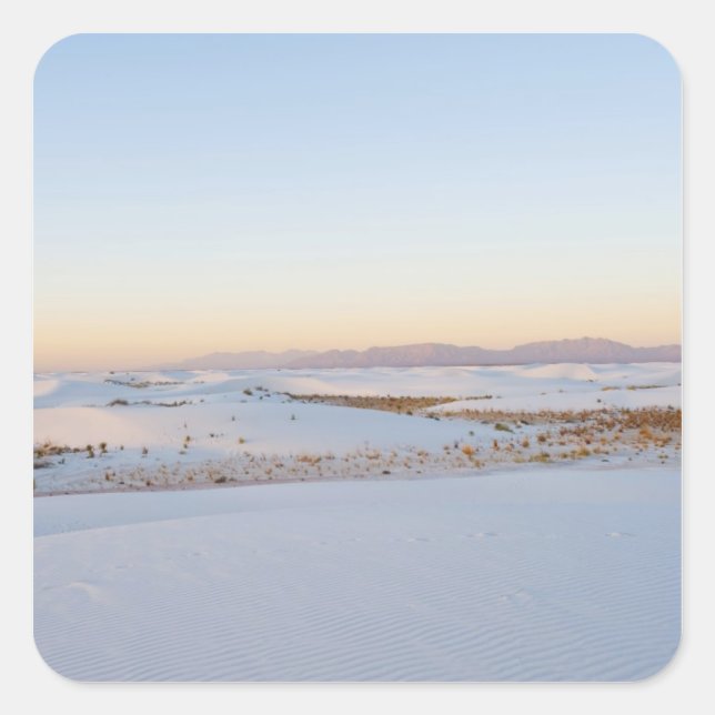 White Sands National Monument, Transverse Dunes Square Sticker (Front)