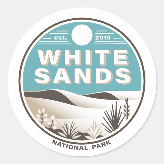White Sands National Park Classic Round Sticker (Front)