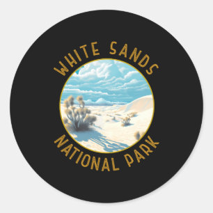 White Sands National Park Distressed Circle  Classic Round Sticker
