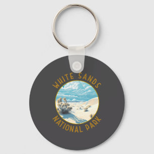 White Sands National Park Distressed Circle Key Ring