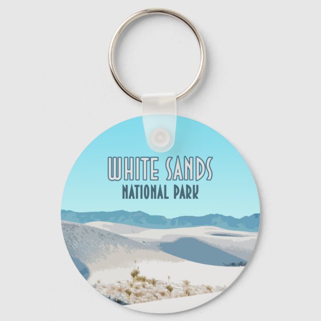 White Sands National Park New Mexico Key Ring (Front)