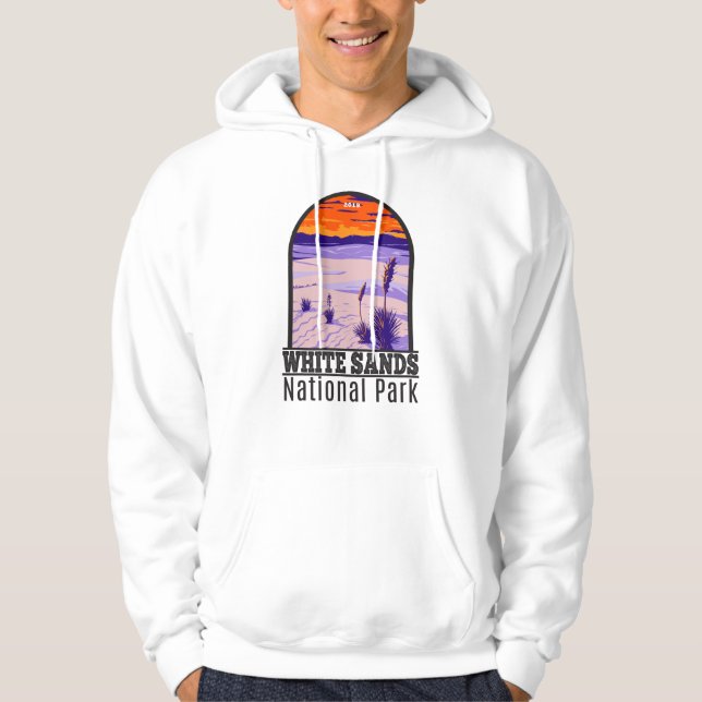 White Sands National Park New Mexico Vintage  Hoodie (Front)