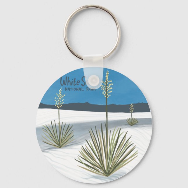 White Sands National Park Sand Dunes New Mexico Key Ring (Front)