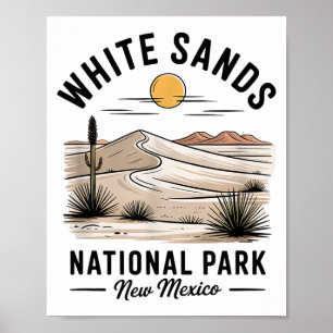White Sands National Park Souvenir New Mexico Men  Poster