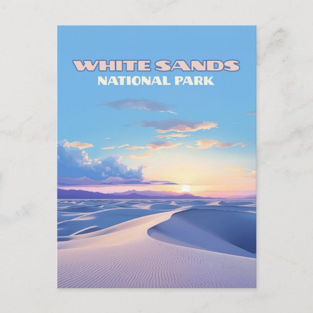 White Sands National Park Sunset Dunes New Mexico Postcard (Front)