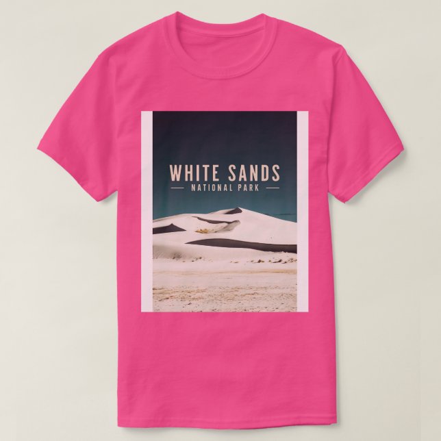 White Sands National Park Travel Illustration T-Shirt (Design Front)