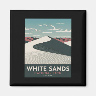 White Sands National Park Vintage Camping Hiking M Magnet