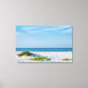 White Sandy Beach Florida Coastline Canvas Print
