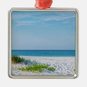 White Sandy Beach Florida Coastline Metal Tree Decoration