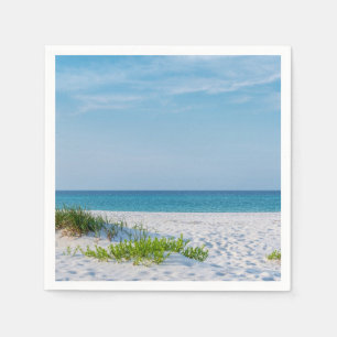 White Sandy Beach Florida Coastline Napkin