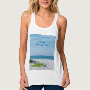 White Sandy Beach Florida Coastline Singlet