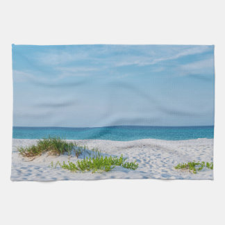 White Sandy Beach Florida Coastline Tea Towel