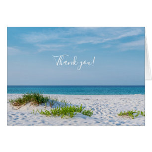 White Sandy Beach Florida Coastline Thank you Card